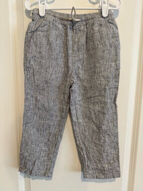next Gray Linen-Blend Kids Pants